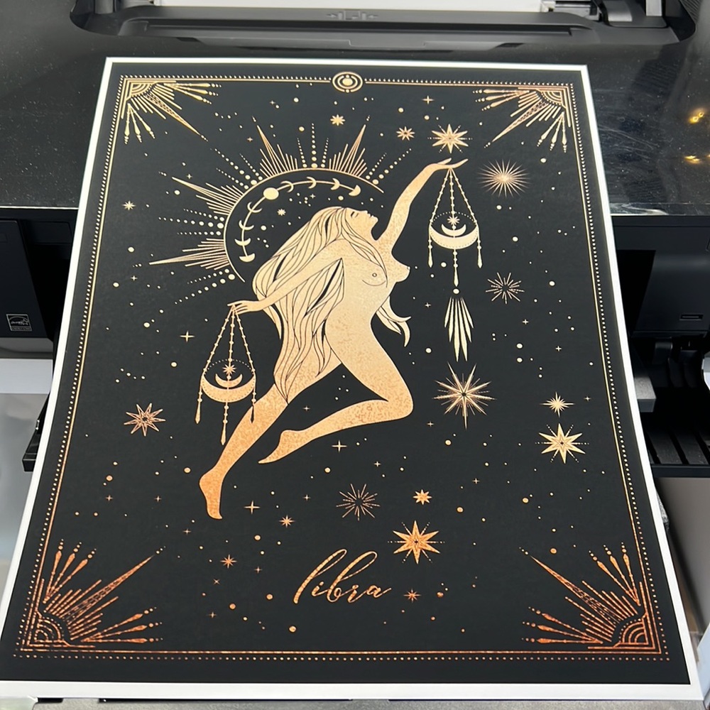 Libra Wall Art Celestial Zodiac Horoscope Illustration Print Poster Unframed - Picture 8 of 17